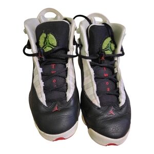 Jordan Kids Sneakers Black White Red Green 5.5Y